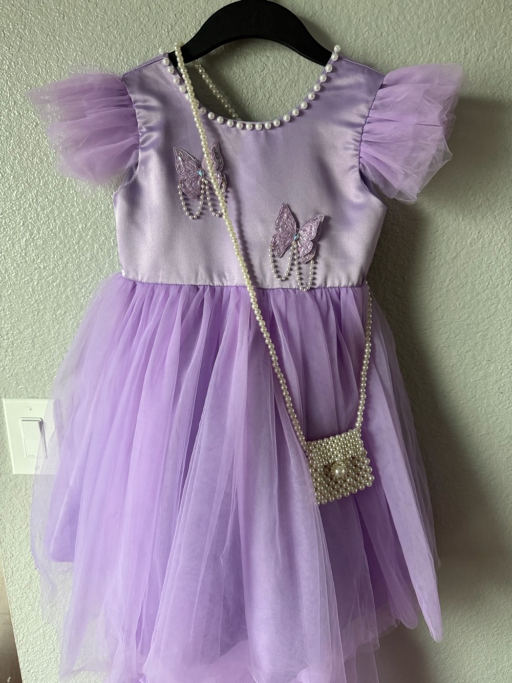 Lilac Tulle Butterfly Party Dress size 7/8